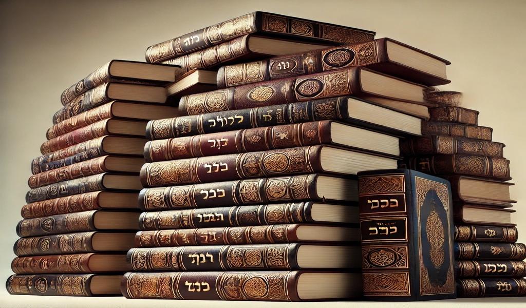 מדפי ספרים עמוסים